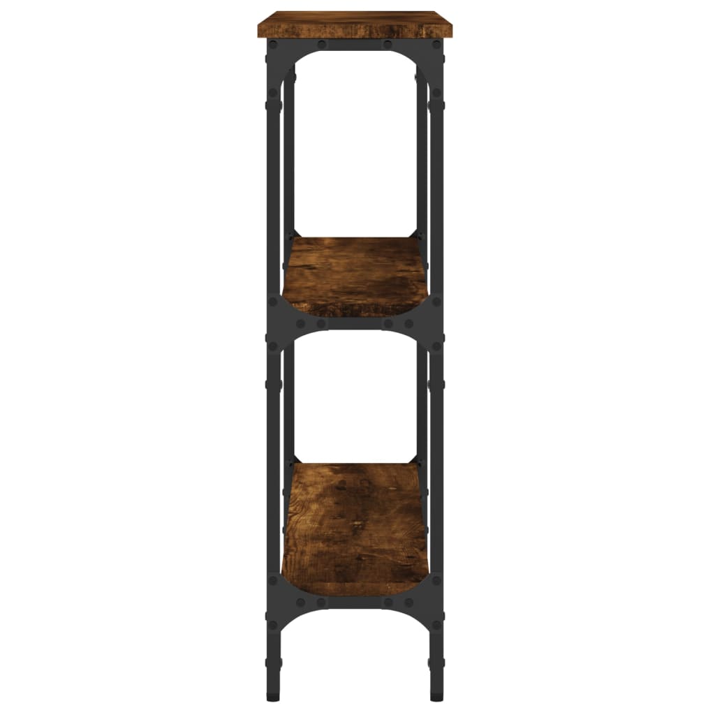vidaXL Console Table Smoked Oak 75x22,5x75 cm Engineered Wood
