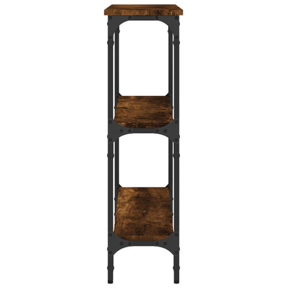 vidaXL Console Table Smoked Oak 75x22,5x75 cm Engineered Wood