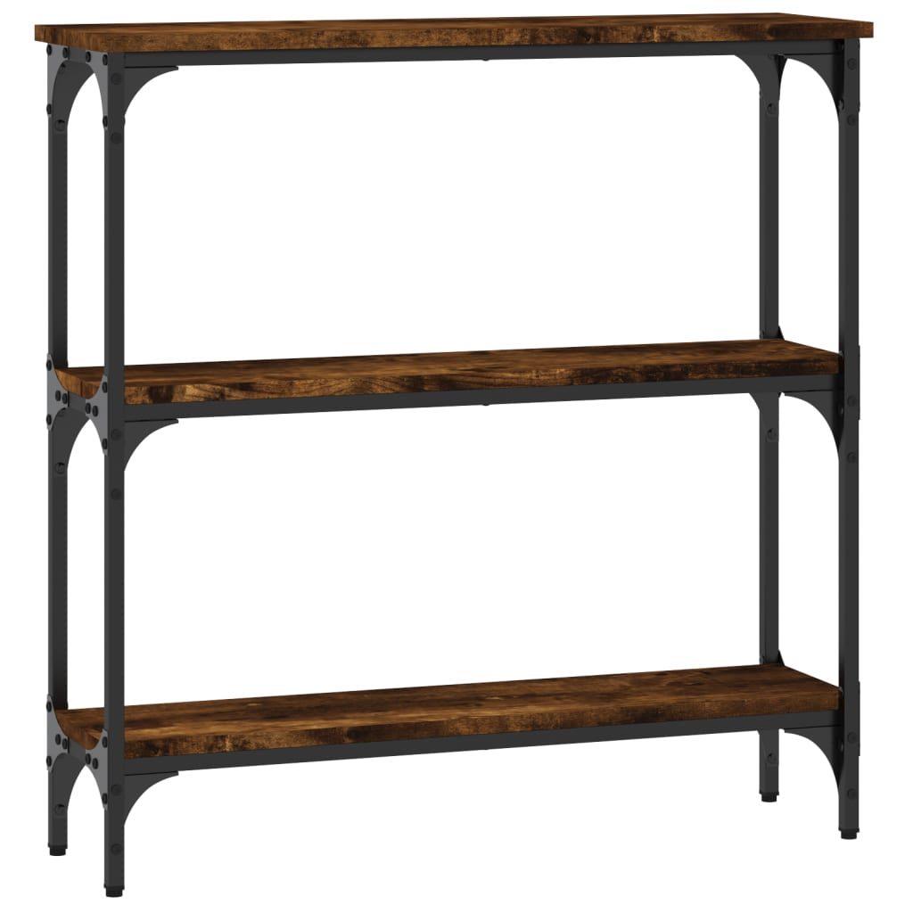 vidaXL Console Table Smoked Oak 75x22,5x75 cm Engineered Wood