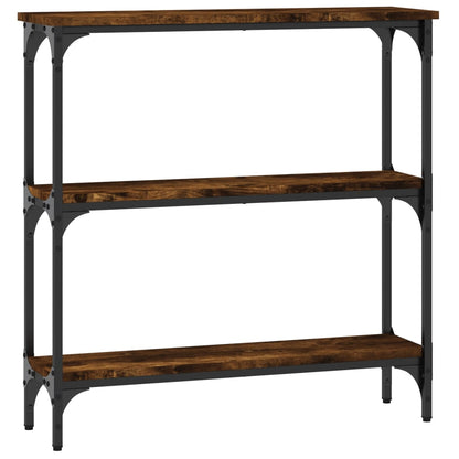 vidaXL Console Table Smoked Oak 75x22,5x75 cm Engineered Wood