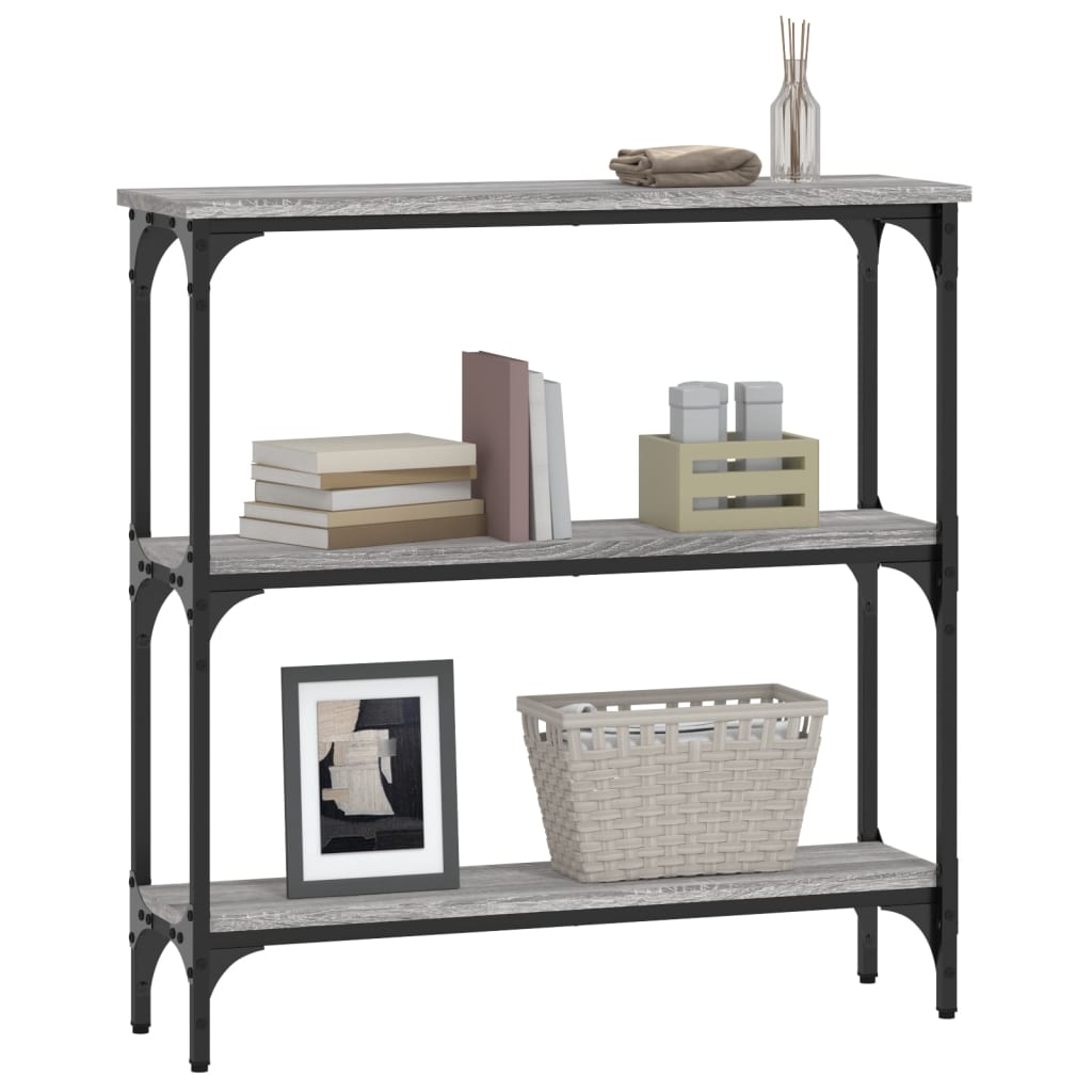 vidaXL Console Table Grey Sonoma 75x22,5x75 cm Engineered Wood