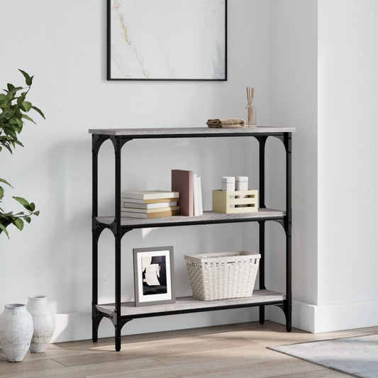 vidaXL Console Table Grey Sonoma 75x22,5x75 cm Engineered Wood