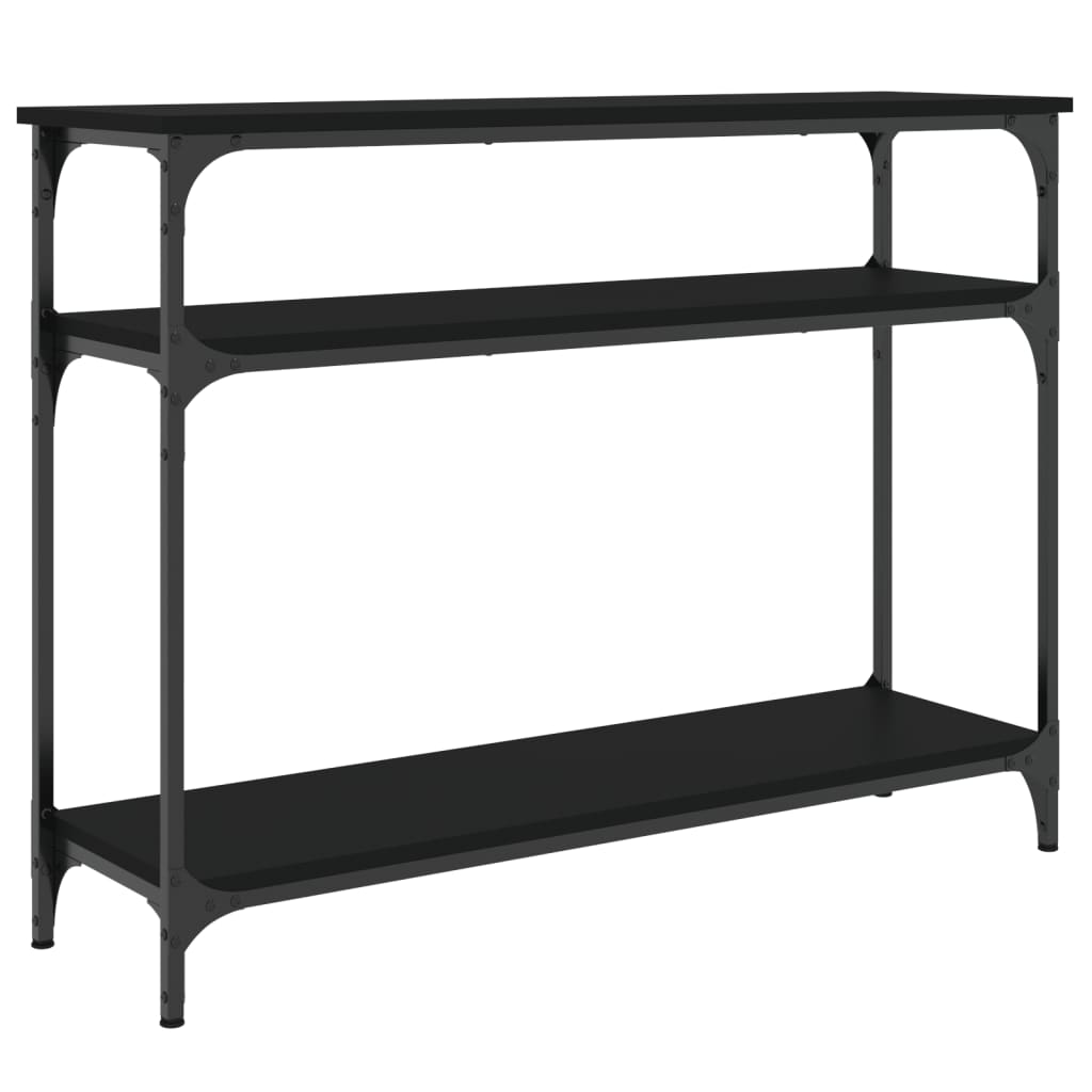 vidaXL Console Table | Black | Engineered wood and metal | Narrow