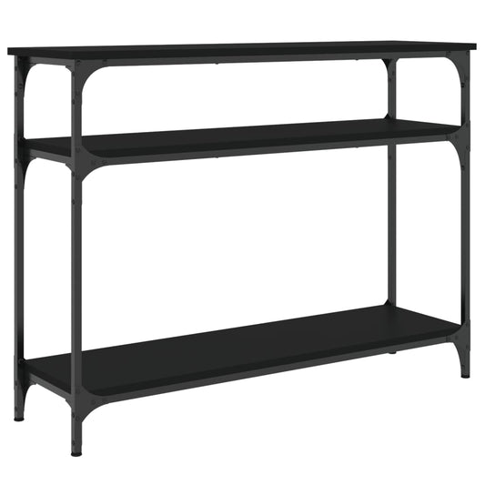 vidaXL Console Table | Black | Engineered wood and metal | Narrow