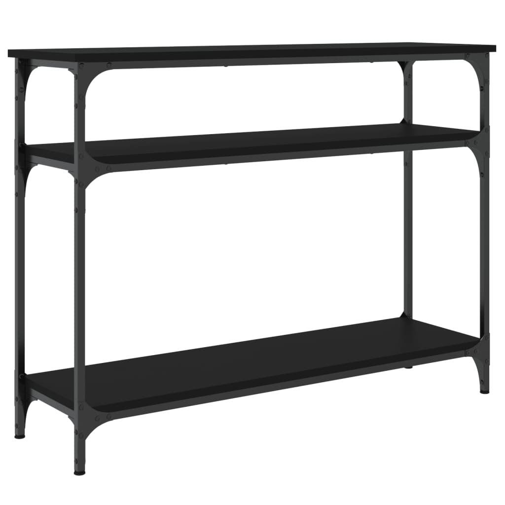 vidaXL Console Table | Black | Engineered wood and metal | Narrow