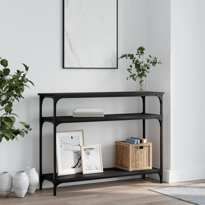 vidaXL Console Table | Black | Engineered wood and metal | Narrow