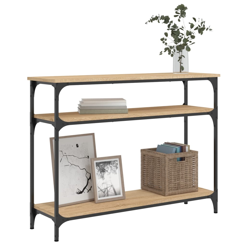 vidaXL Console Table Sonoma Oak 100x29x75 cm Engineered Wood