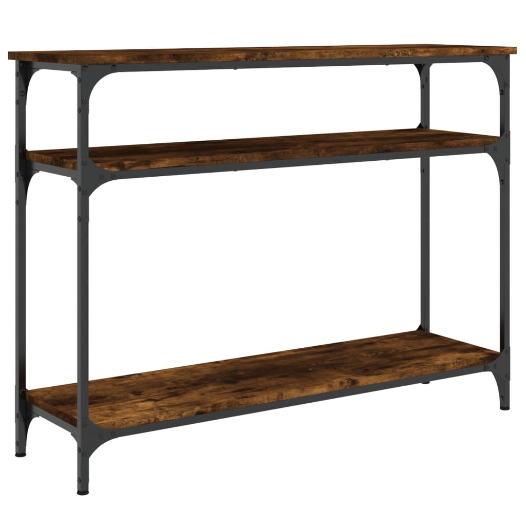 vidaXL Console Table Smoked Oak 100x29x75 cm Engineered Wood