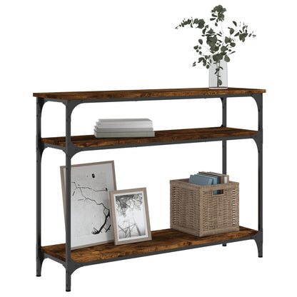 vidaXL Console Table Smoked Oak 100x29x75 cm Engineered Wood