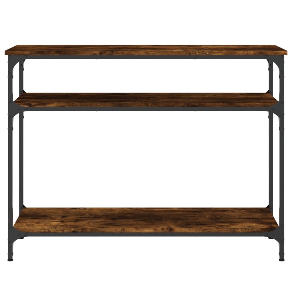 vidaXL Console Table Smoked Oak 100x29x75 cm Engineered Wood
