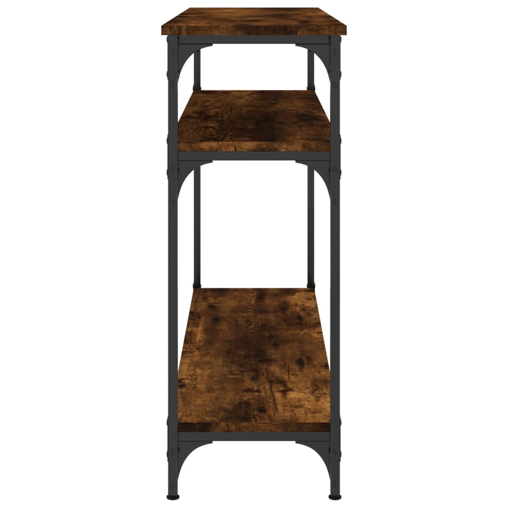 vidaXL Console Table Smoked Oak 100x29x75 cm Engineered Wood