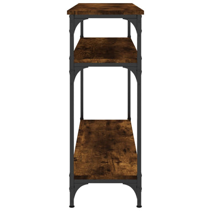vidaXL Console Table Smoked Oak 100x29x75 cm Engineered Wood