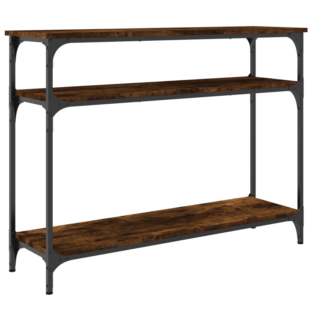vidaXL Console Table Smoked Oak 100x29x75 cm Engineered Wood