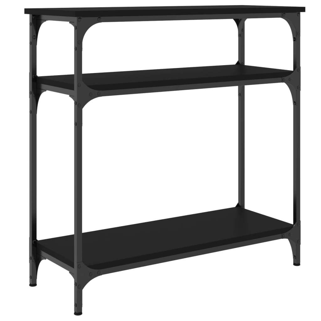 vidaXL Console Table Black 75x29x75 cm Engineered Wood
