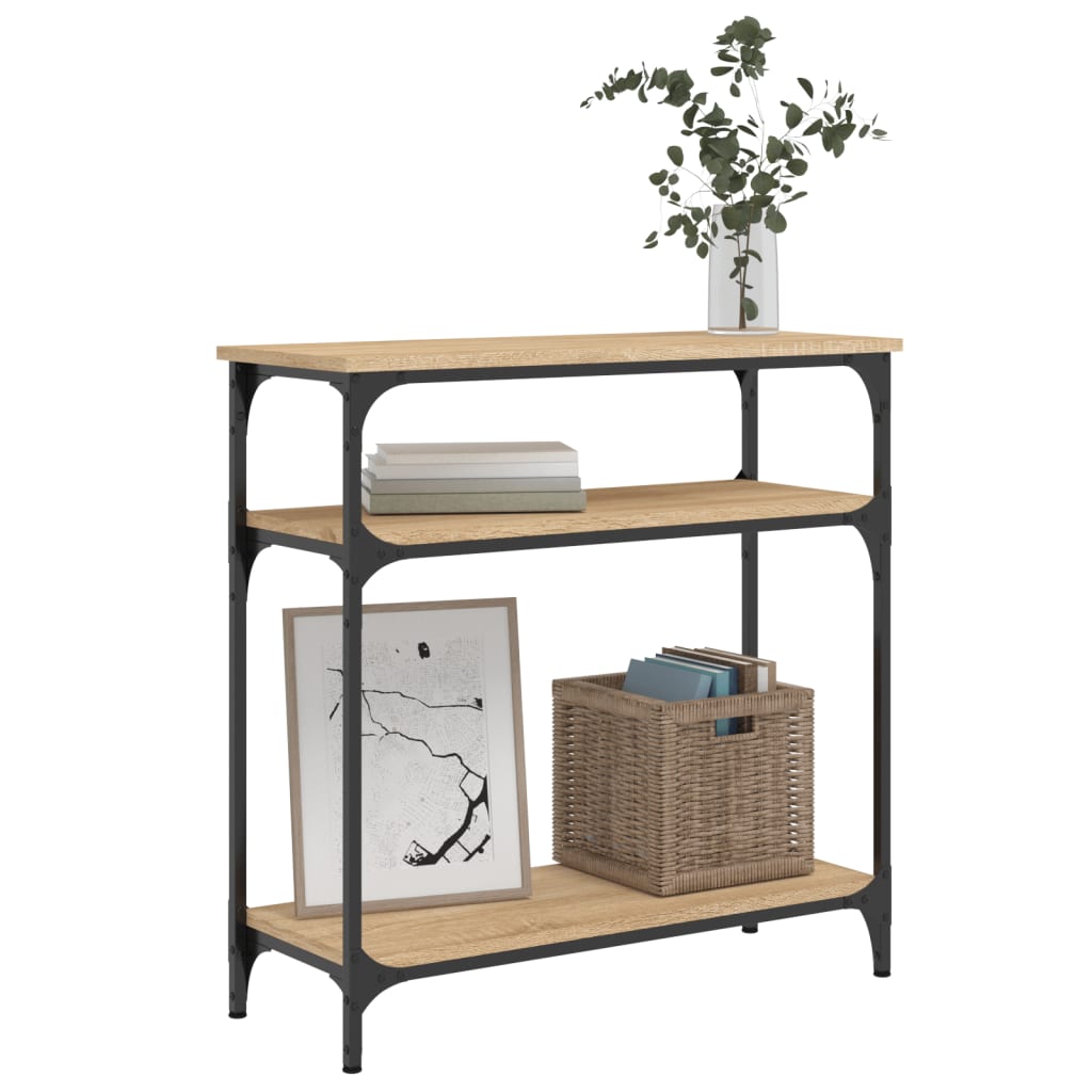 vidaXL Console Table Sonoma Oak 75x29x75 cm Engineered Wood