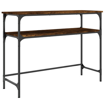 vidaXL Console Table Smoked Oak 100x35.5x75 cm Engineered Wood