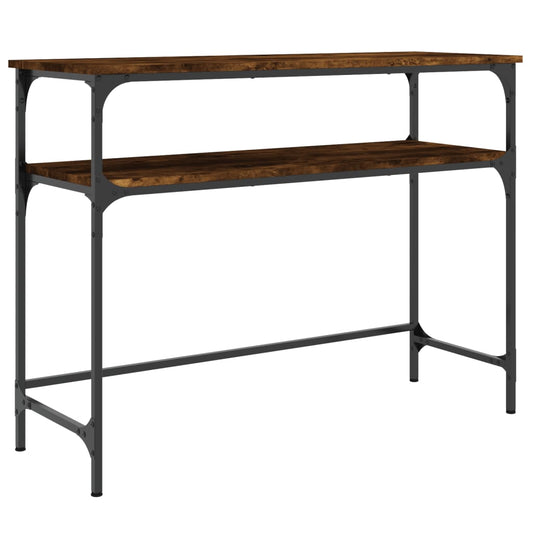 vidaXL Console Table Smoked Oak 100x35.5x75 cm Engineered Wood
