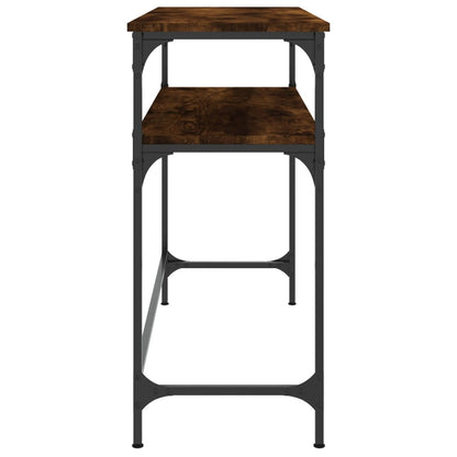 vidaXL Console Table Smoked Oak 100x35.5x75 cm Engineered Wood