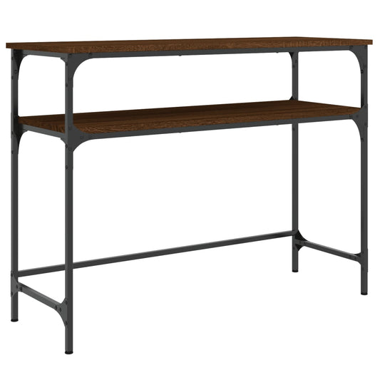 vidaXL Console Table Brown Oak 100x35.5x75 cm Engineered Wood
