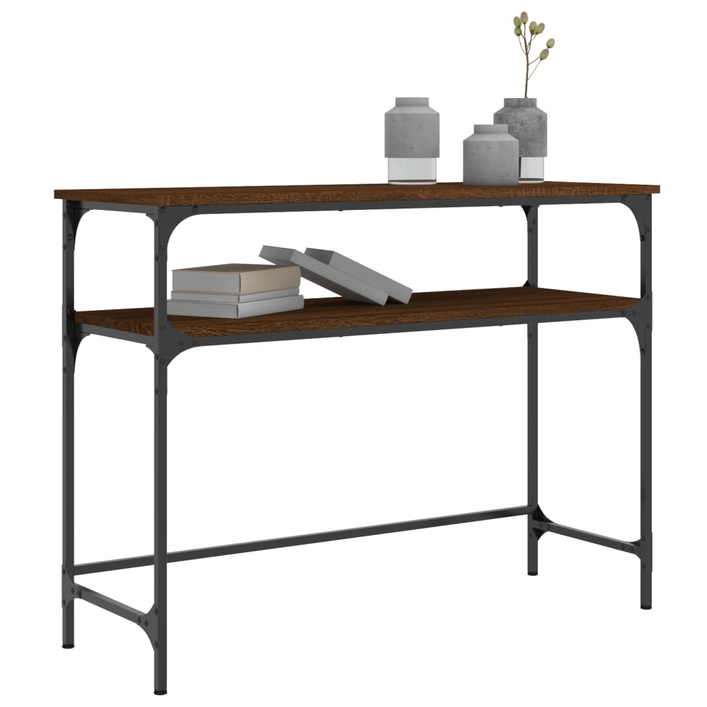 vidaXL Console Table Brown Oak 100x35.5x75 cm Engineered Wood