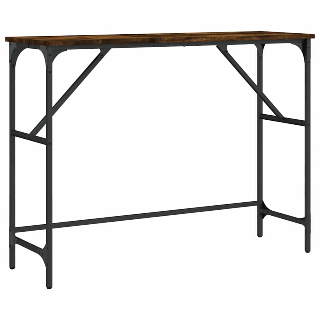 vidaXL Console Table Smoked Oak 100x32x75 cm Engineered Wood