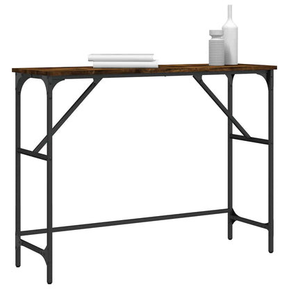 vidaXL Console Table Smoked Oak 100x32x75 cm Engineered Wood