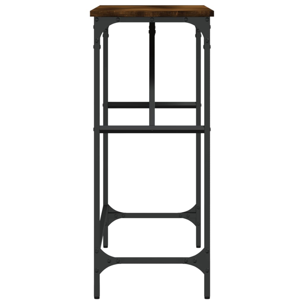 vidaXL Console Table Smoked Oak 100x32x75 cm Engineered Wood