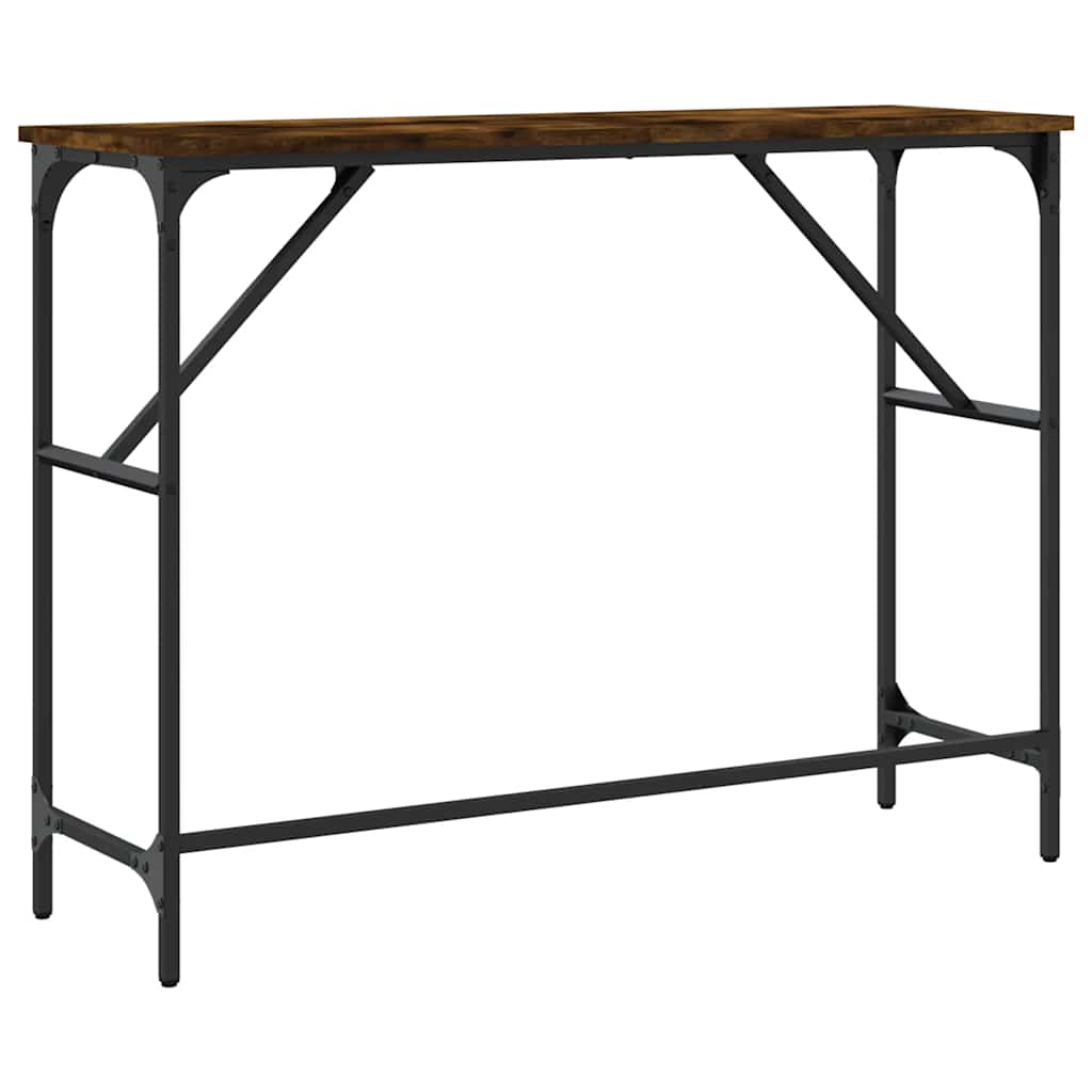 vidaXL Console Table Smoked Oak 100x32x75 cm Engineered Wood
