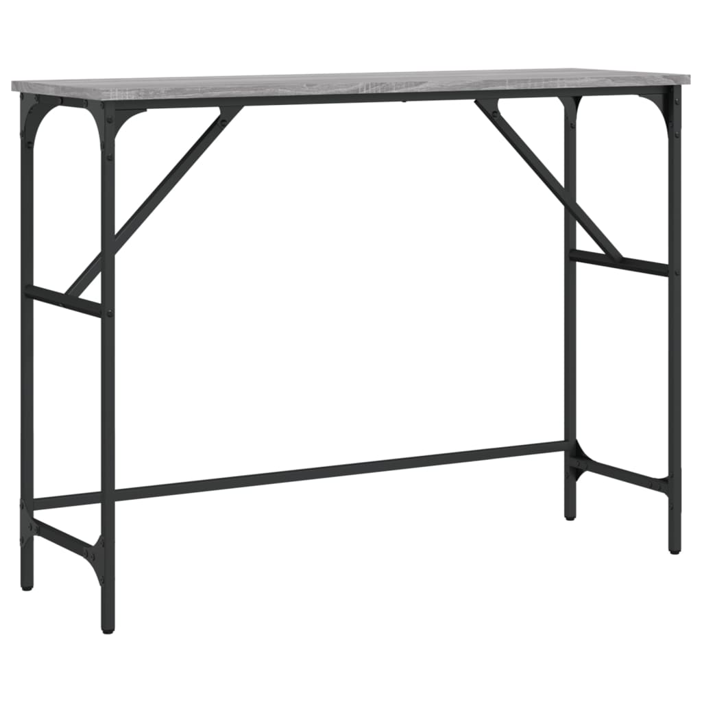 vidaXL Console Table Grey Sonoma 100x32x75 cm Engineered Wood