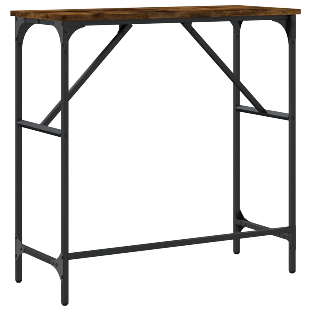 vidaXL Console Table Smoked Oak 75x32x75 cm Engineered Wood