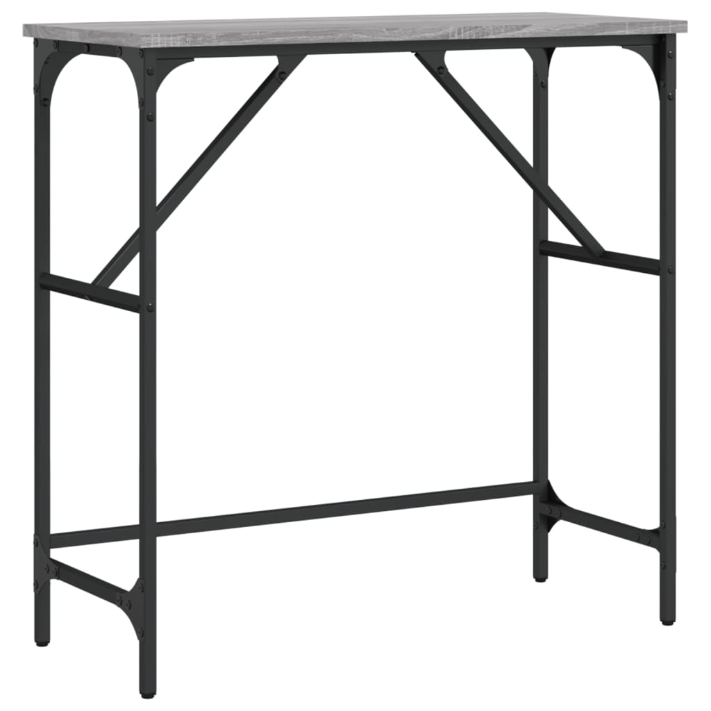 vidaXL Console Table Grey Sonoma 75x32x75 cm Engineered Wood