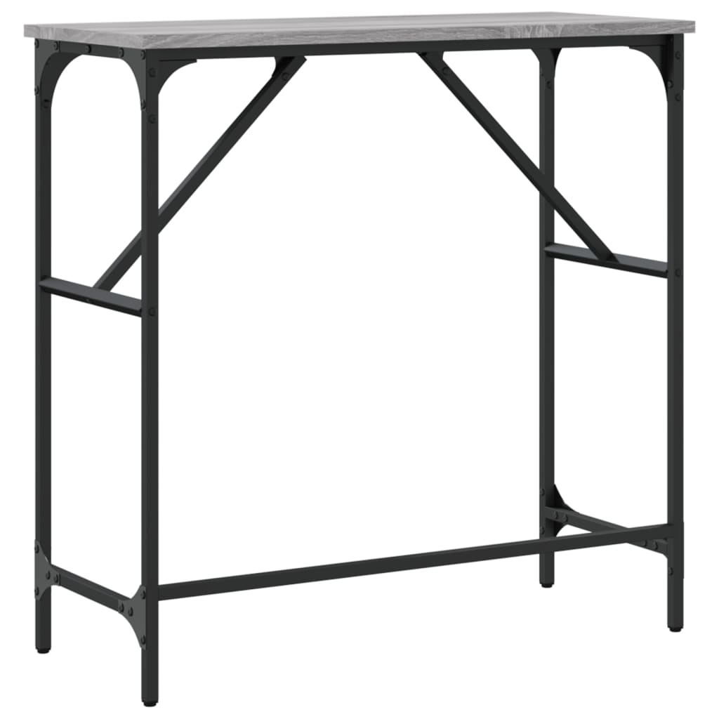 vidaXL Console Table Grey Sonoma 75x32x75 cm Engineered Wood