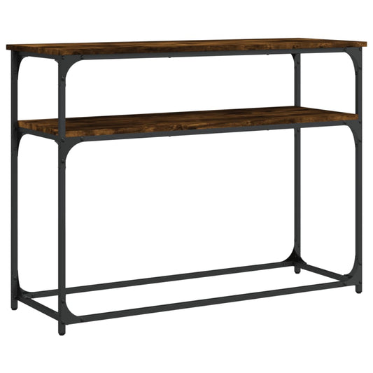 vidaXL Console Table Smoked Oak 100x35.5x75 cm Engineered Wood