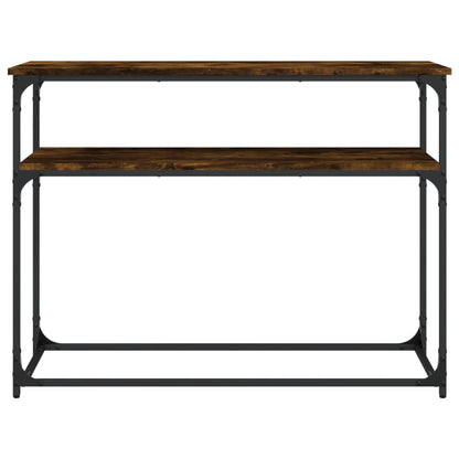 vidaXL Console Table Smoked Oak 100x35.5x75 cm Engineered Wood