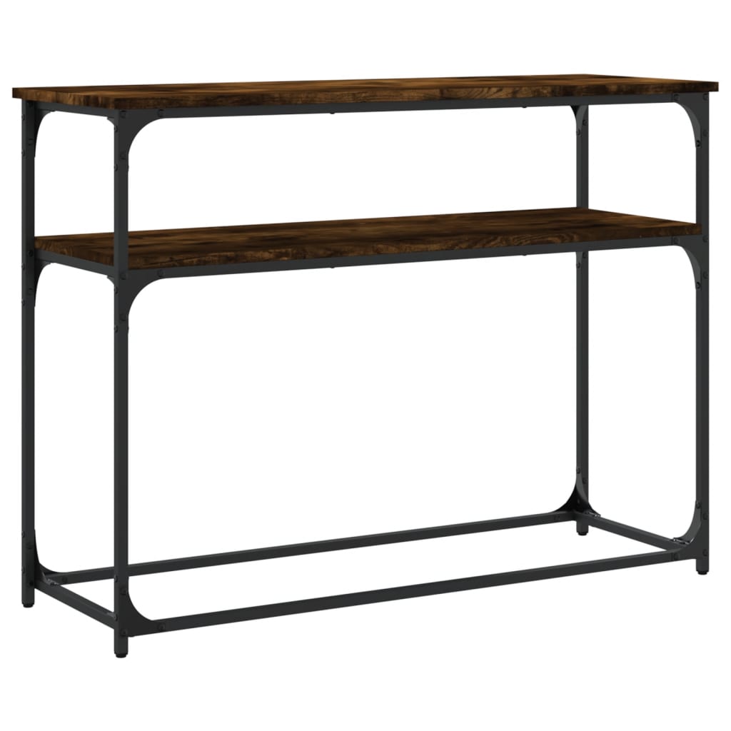 vidaXL Console Table Smoked Oak 100x35.5x75 cm Engineered Wood