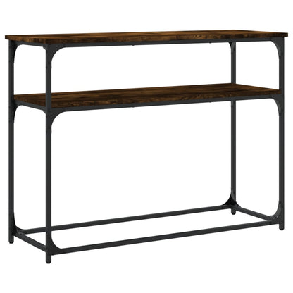 vidaXL Console Table Smoked Oak 100x35.5x75 cm Engineered Wood