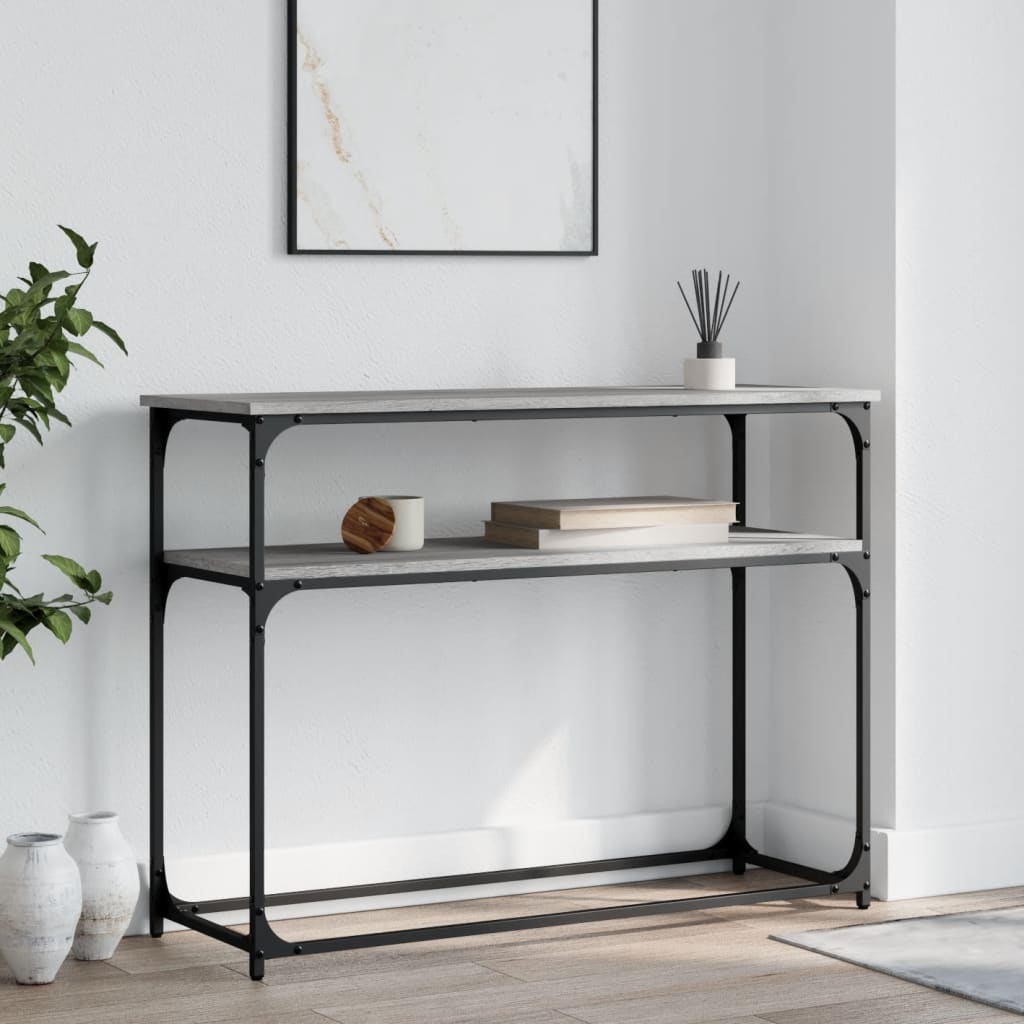 vidaXL Console Table Grey Sonoma 100x35.5x75 cm Engineered Wood