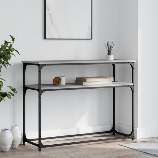 vidaXL Console Table Grey Sonoma 100x35.5x75 cm Engineered Wood