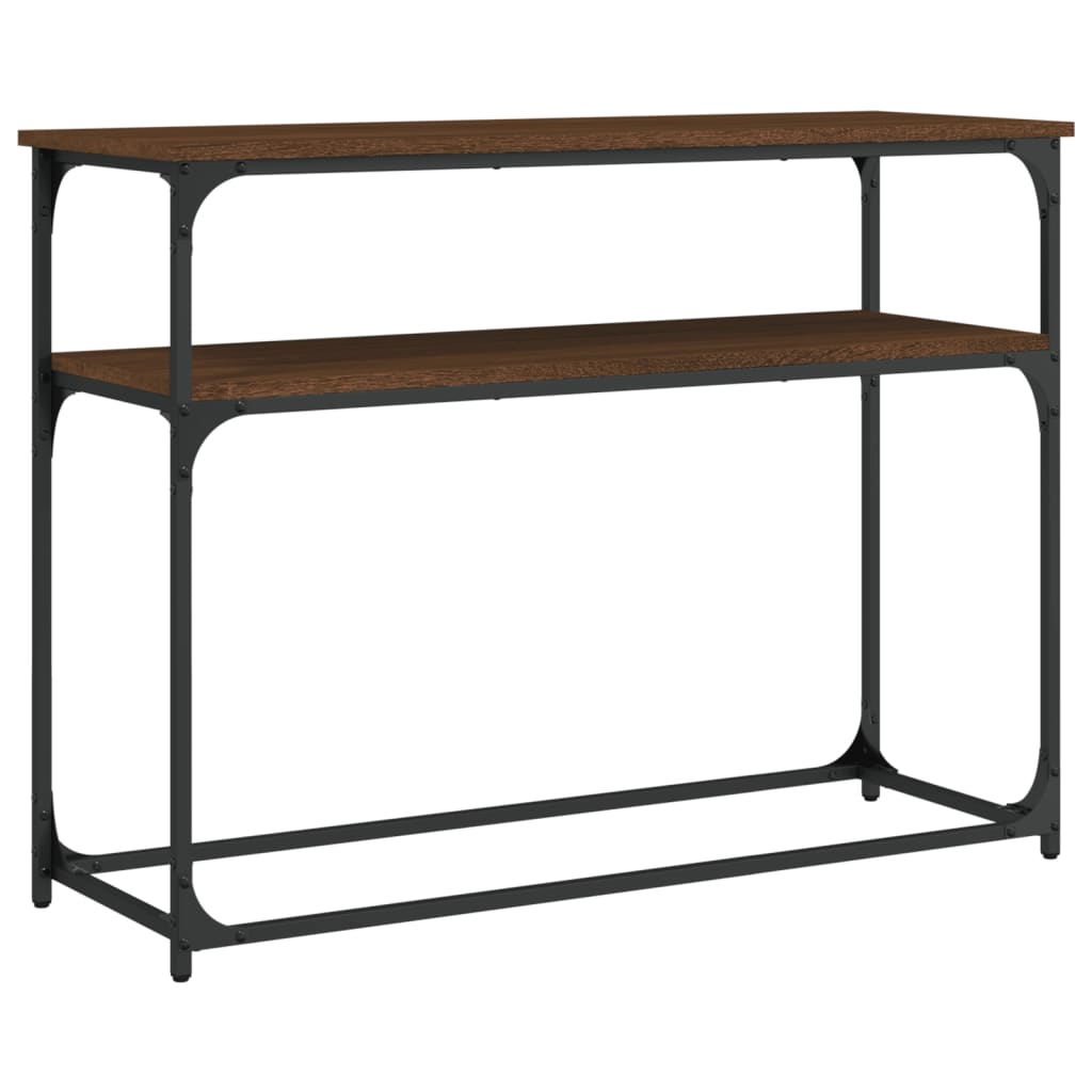 vidaXL Console Table Brown Oak 100x35.5x75 cm Engineered Wood
