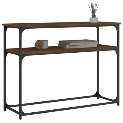 vidaXL Console Table Brown Oak 100x35.5x75 cm Engineered Wood