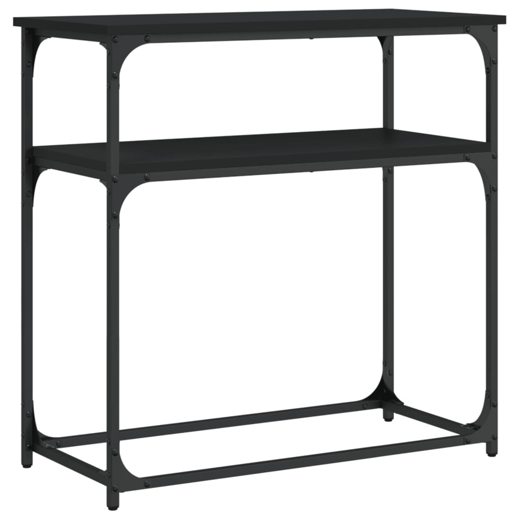 vidaXL Console Table Black 75x35.5x75 cm Engineered Wood