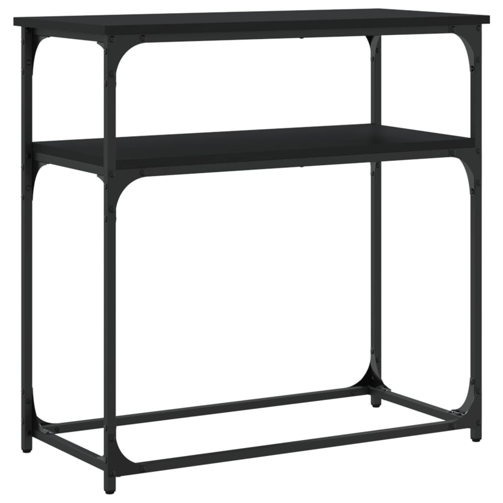 vidaXL Console Table Black 75x35.5x75 cm Engineered Wood