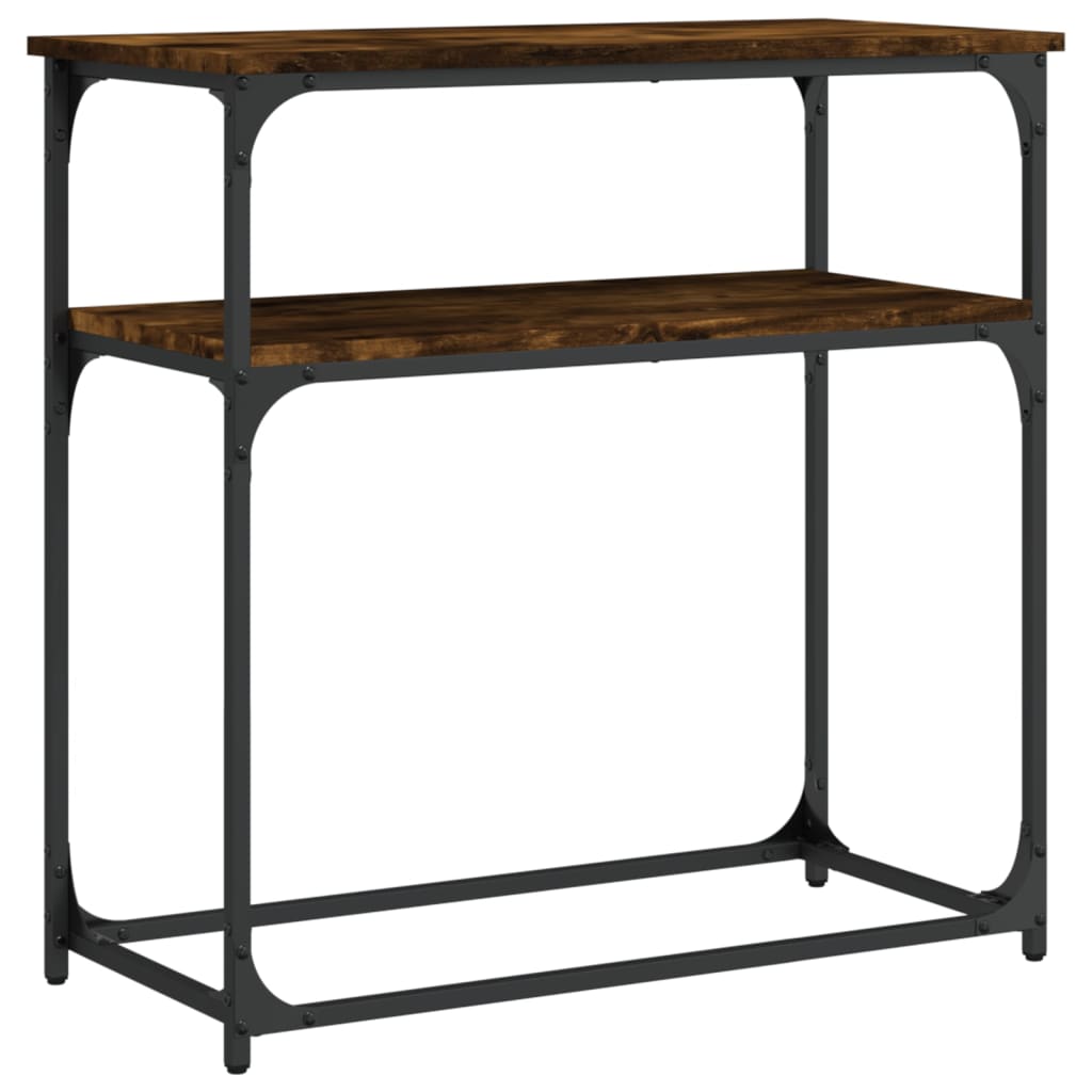 vidaXL Console Table Smoked Oak 75x35.5x75 cm Engineered Wood