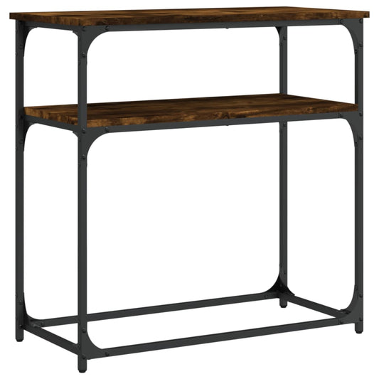 vidaXL Console Table Smoked Oak 75x35.5x75 cm Engineered Wood