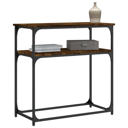 vidaXL Console Table Smoked Oak 75x35.5x75 cm Engineered Wood