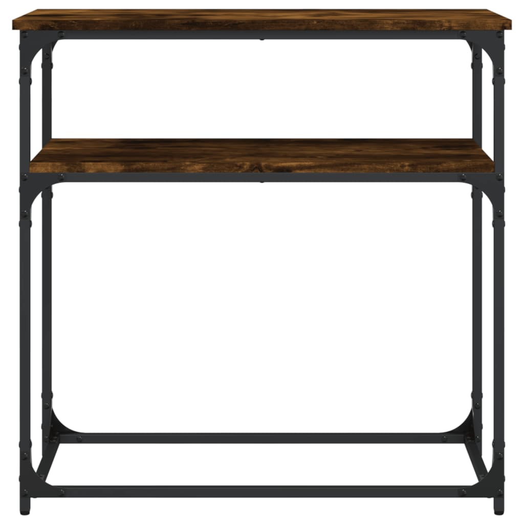 vidaXL Console Table Smoked Oak 75x35.5x75 cm Engineered Wood