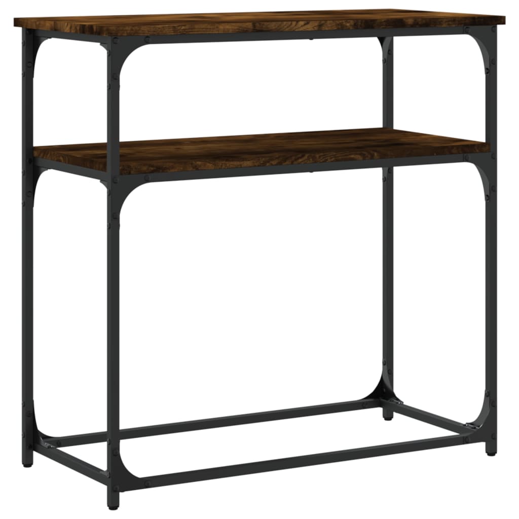 vidaXL Console Table Smoked Oak 75x35.5x75 cm Engineered Wood