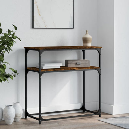vidaXL Console Table Smoked Oak 75x35.5x75 cm Engineered Wood