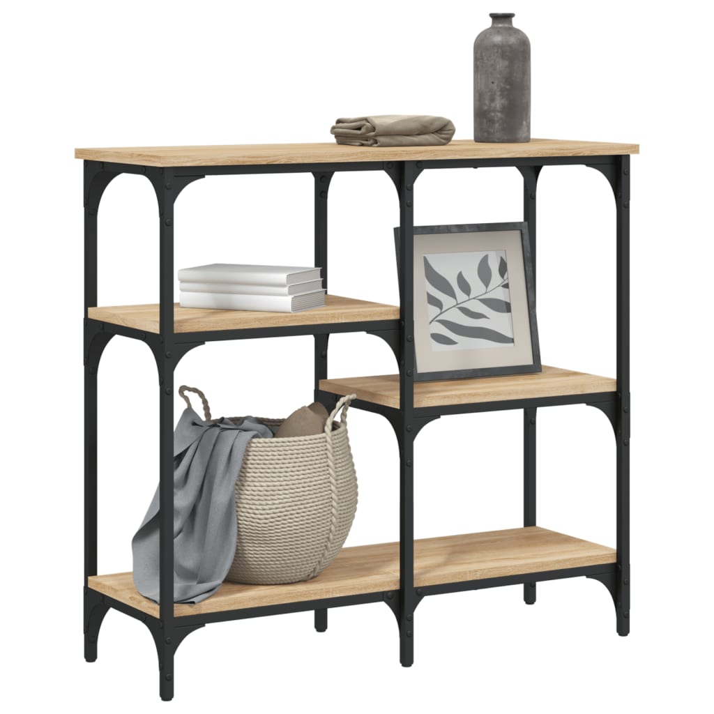 vidaXL Console Table Sonoma Oak 80x29x75 cm Engineered Wood