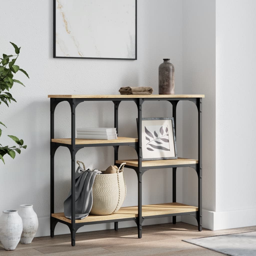 vidaXL Console Table Sonoma Oak 80x29x75 cm Engineered Wood